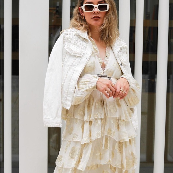 Cream and gold maxi dress - Picture 4 of 6